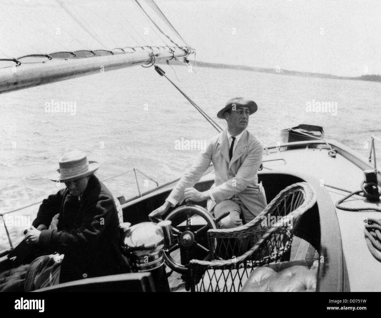 Roosevelt vela a Campobello nel 1906. (BSLOC 2013 6 23) Foto Stock