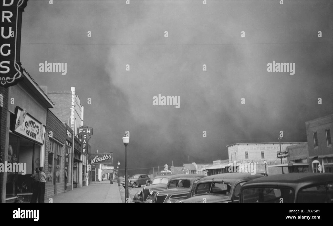 Tempesta di polvere, Elkhart, Kansas, maggio 1937. (BSLOC 2013 7 20) Foto Stock