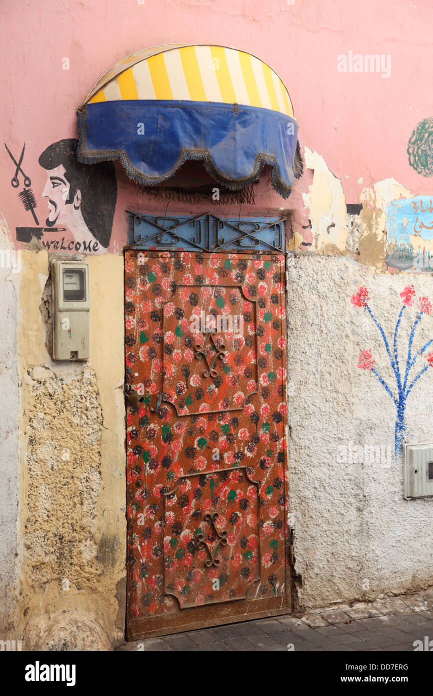 Parrucchiere marocchino shop in Casablanca Foto Stock
