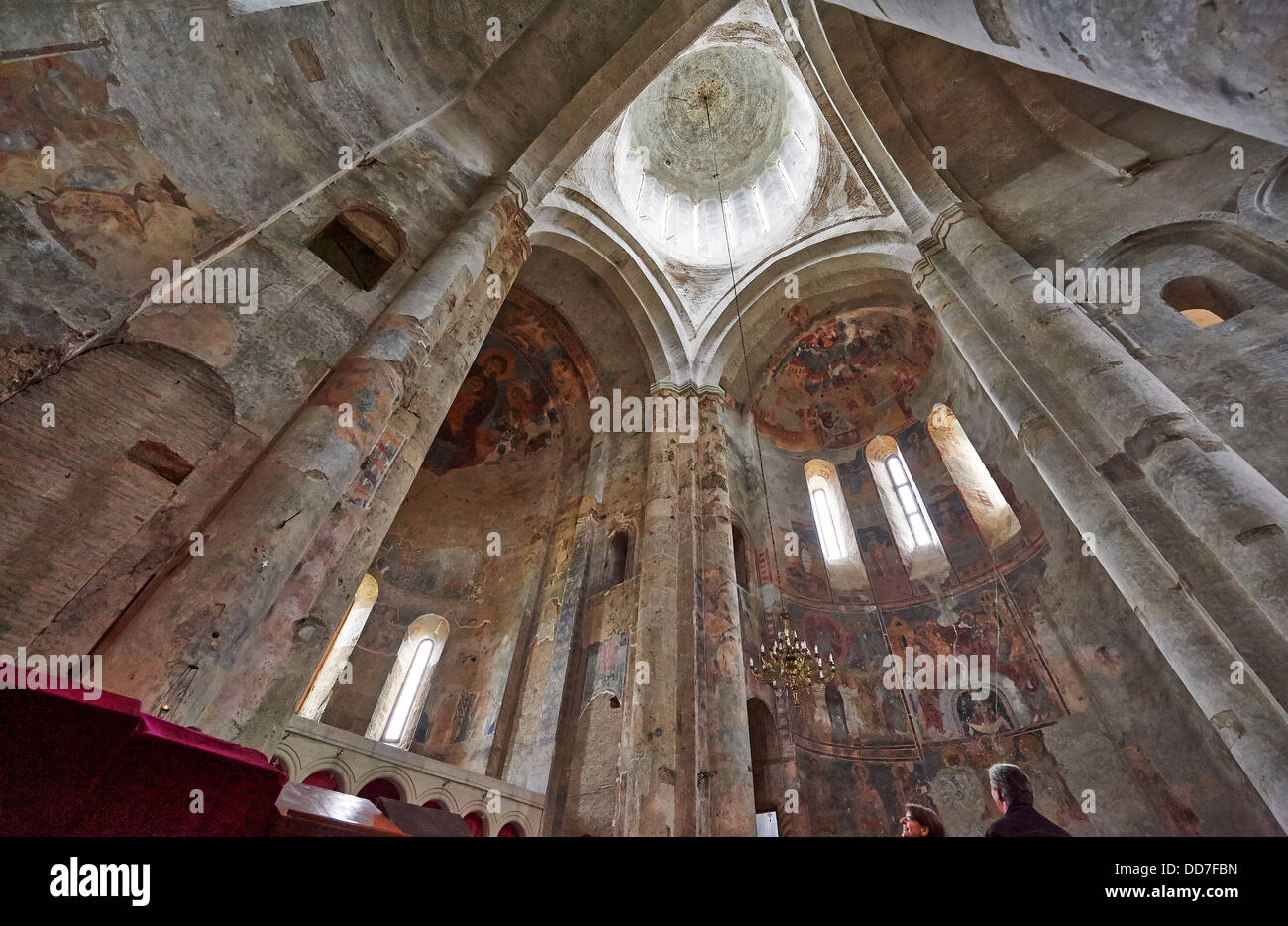 Interior shot di Alaverdi, Cattedrale di Saint George (11thc.), Kakheti, Telavi, Georgia Foto Stock