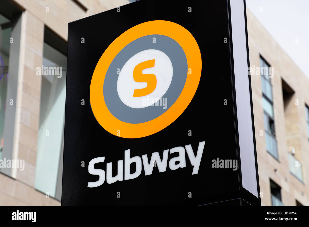 Un Glasgow Subway, (metropolitana) firmare, Scotland, Regno Unito Foto Stock