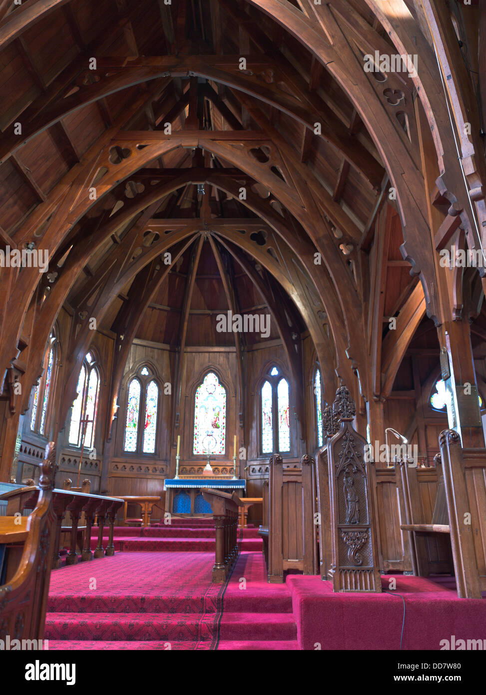 dh Old St Pauls WELLINGTON NUOVA ZELANDA ex cattedrale della Nuova Zelanda Chiesa anglicana legno interno nessuno Foto Stock