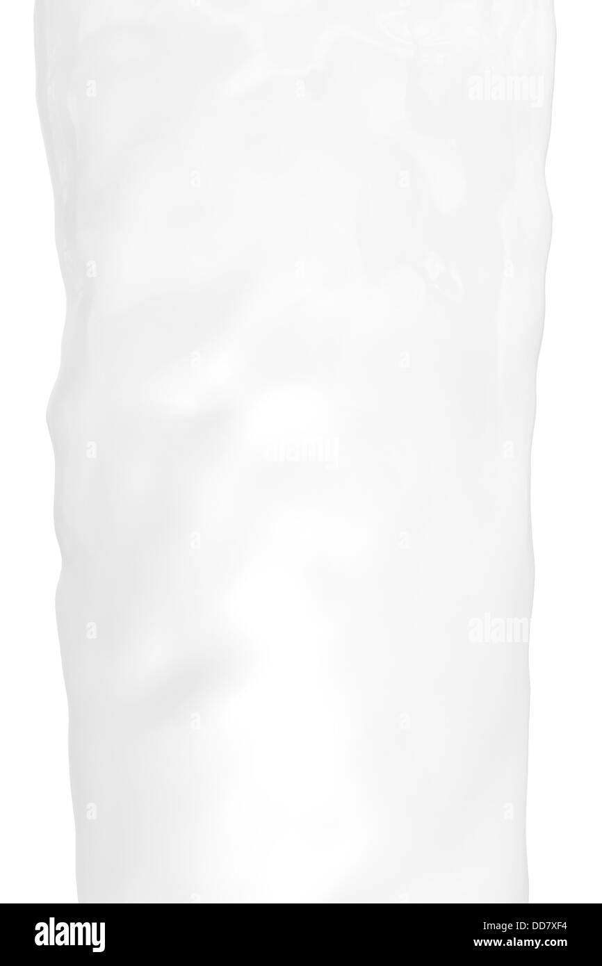 Che scorre latte - isolato su sfondo bianco Foto Stock