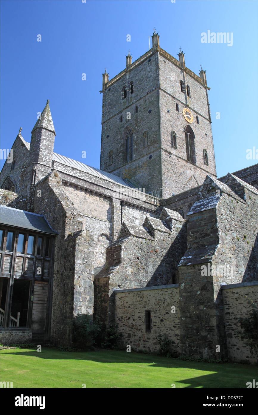 St David's Cathedral, St Davids, Pembrokeshire, Wales, Regno Unito, Gran Bretagna, Europa Foto Stock