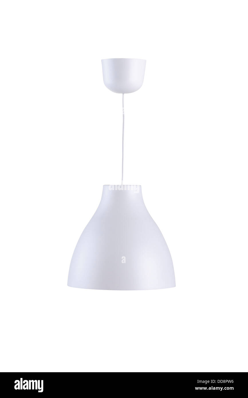 Stile moderno lampada da soffitto isolato su sfondo bianco Foto Stock