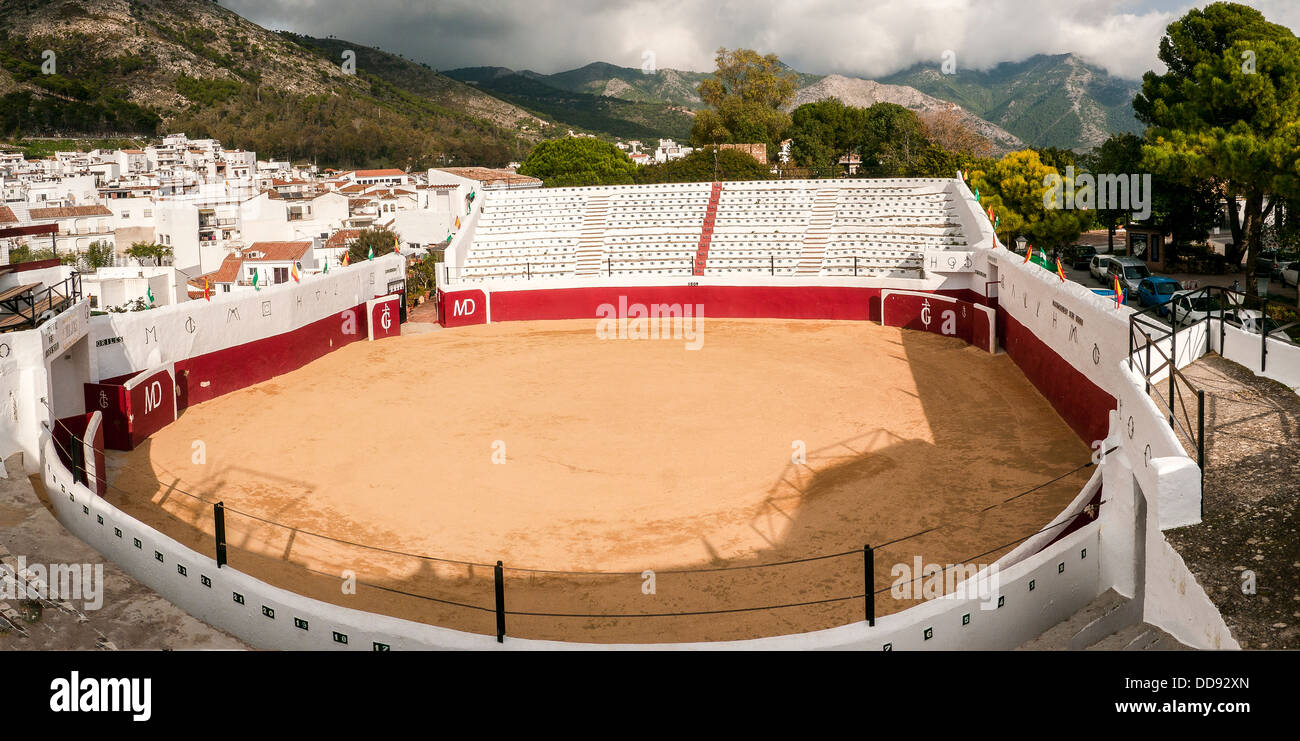 Il Bull Ring a Mijas, Andalusia, Spagna Foto Stock