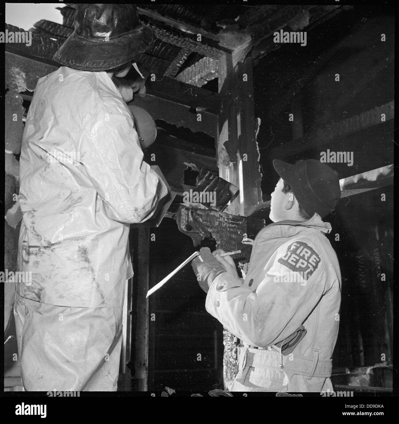 Il Heart Mountain Relocation Center nel Wyoming ospitò i detenuti giapponesi americani durante la seconda guerra mondiale. Le strutture temporanee di carta catrame furono utilizzate per le abitazioni come parte del processo di internamento. Foto Stock