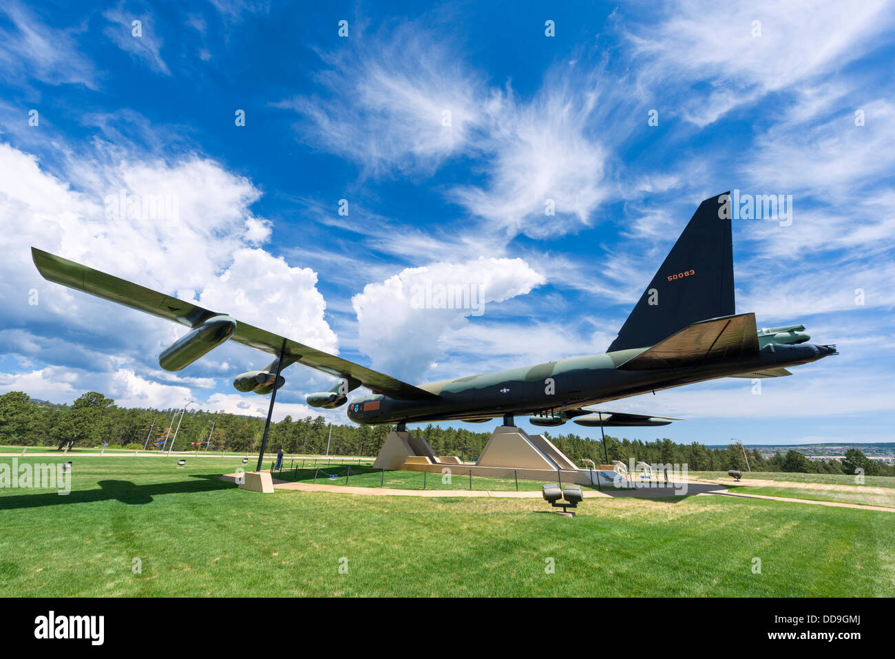B-52D bomber presso la United States Air Force Academy, Colorado Springs, Colorado, STATI UNITI D'AMERICA Foto Stock