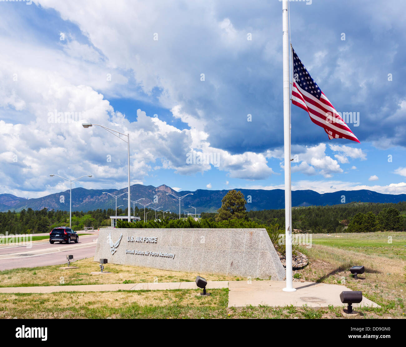 Ingresso della United States Air Force Academy, Colorado Springs, Colorado, STATI UNITI D'AMERICA Foto Stock