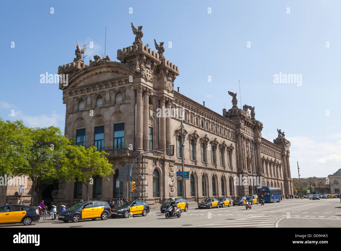 Il vecchio edificio doganale Aduana a Barcellona. Foto Stock