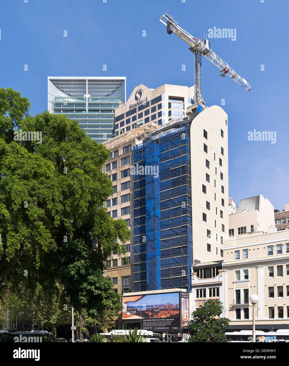 Dh Sydney Australia grattacielo gru edificio in costruzione Foto Stock
