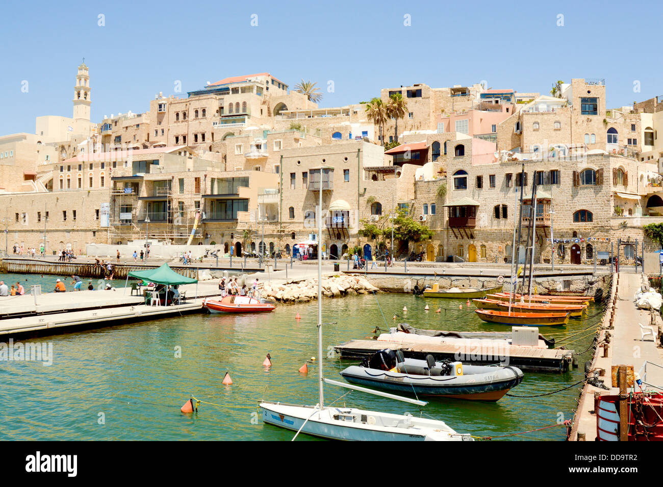 Vecchia Jaffa Porto, Tel Aviv-Jaffa, Israele è ora utilizzato come porto di pesca e di attrazione turistica Foto Stock
