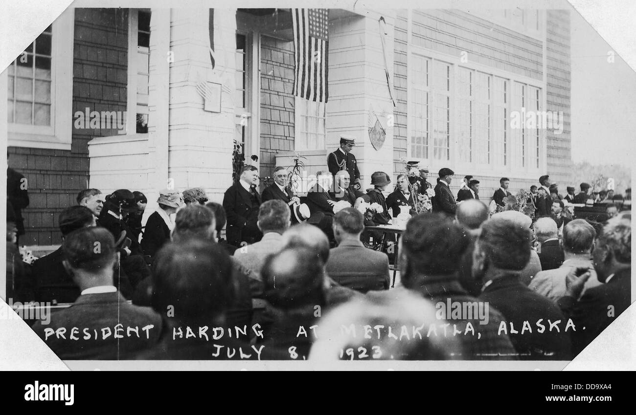 Presidente Harding a Metlakahtla, Alaska. - - 297927 Foto Stock