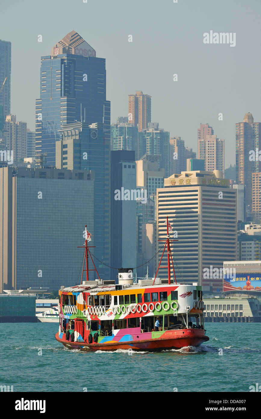 Cina, Hong Kong, centrale da Kowloon, ferry boat Foto Stock