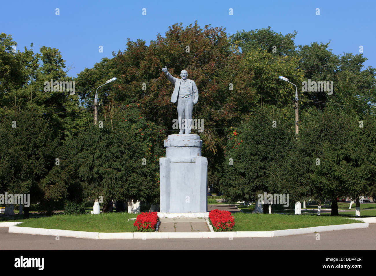 Statua del russo rivoluzionario comunista e uomo politico Vladimir Ilyich Lenin (1870-1924) in Kolomna, Russia Foto Stock
