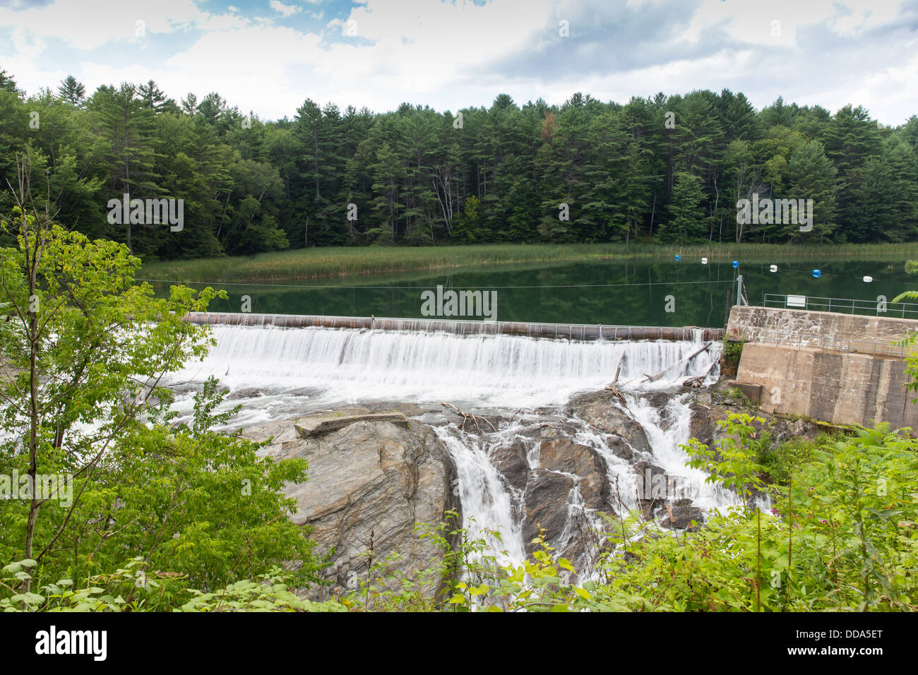 North Hartland diga è un impianto idroelettrico in testa Quechee Gorge Foto Stock