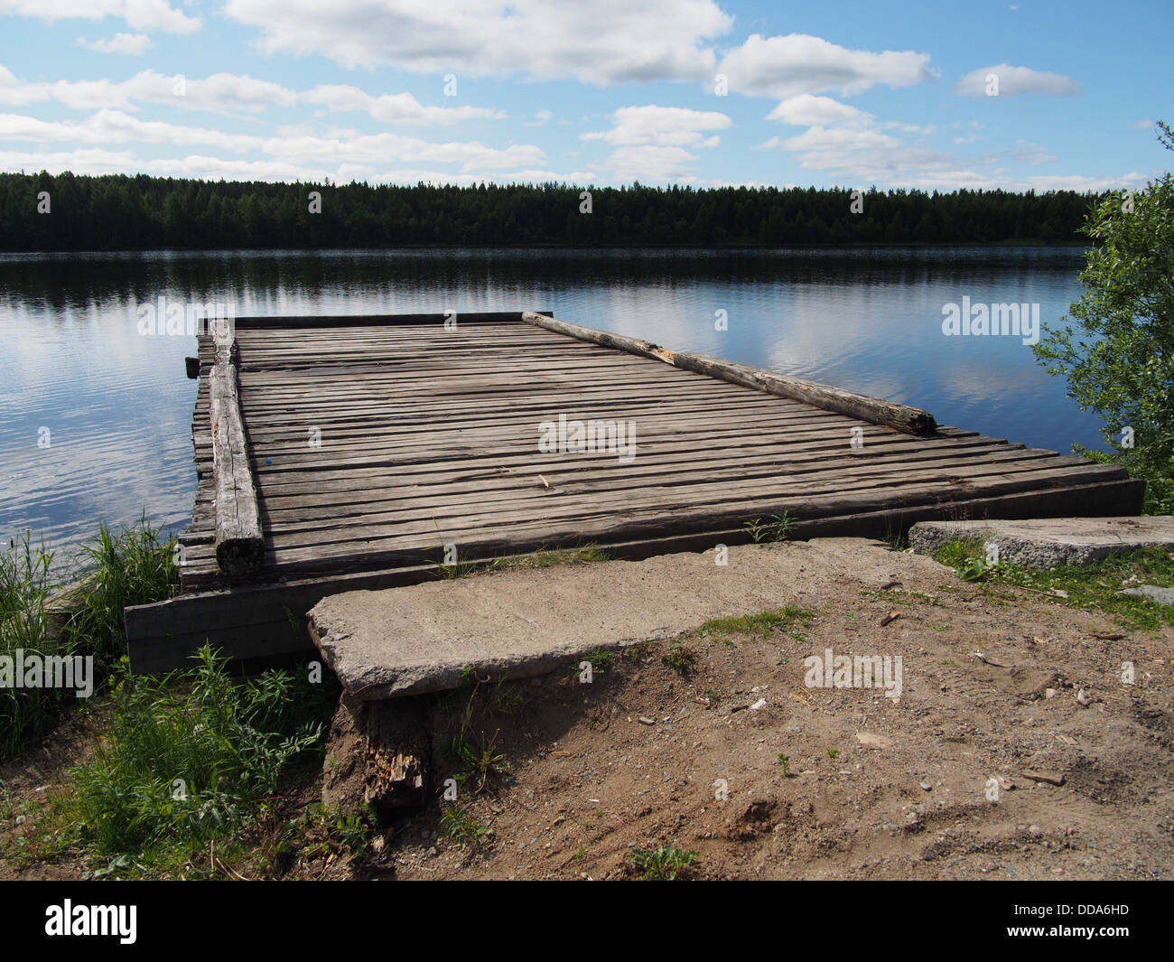 Il molo sul fiume Foto Stock