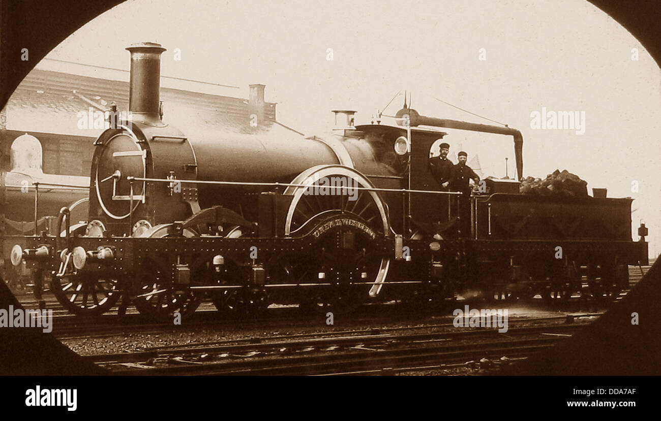 La "Great Western' locomotiva a vapore periodo Vittoriano Foto Stock