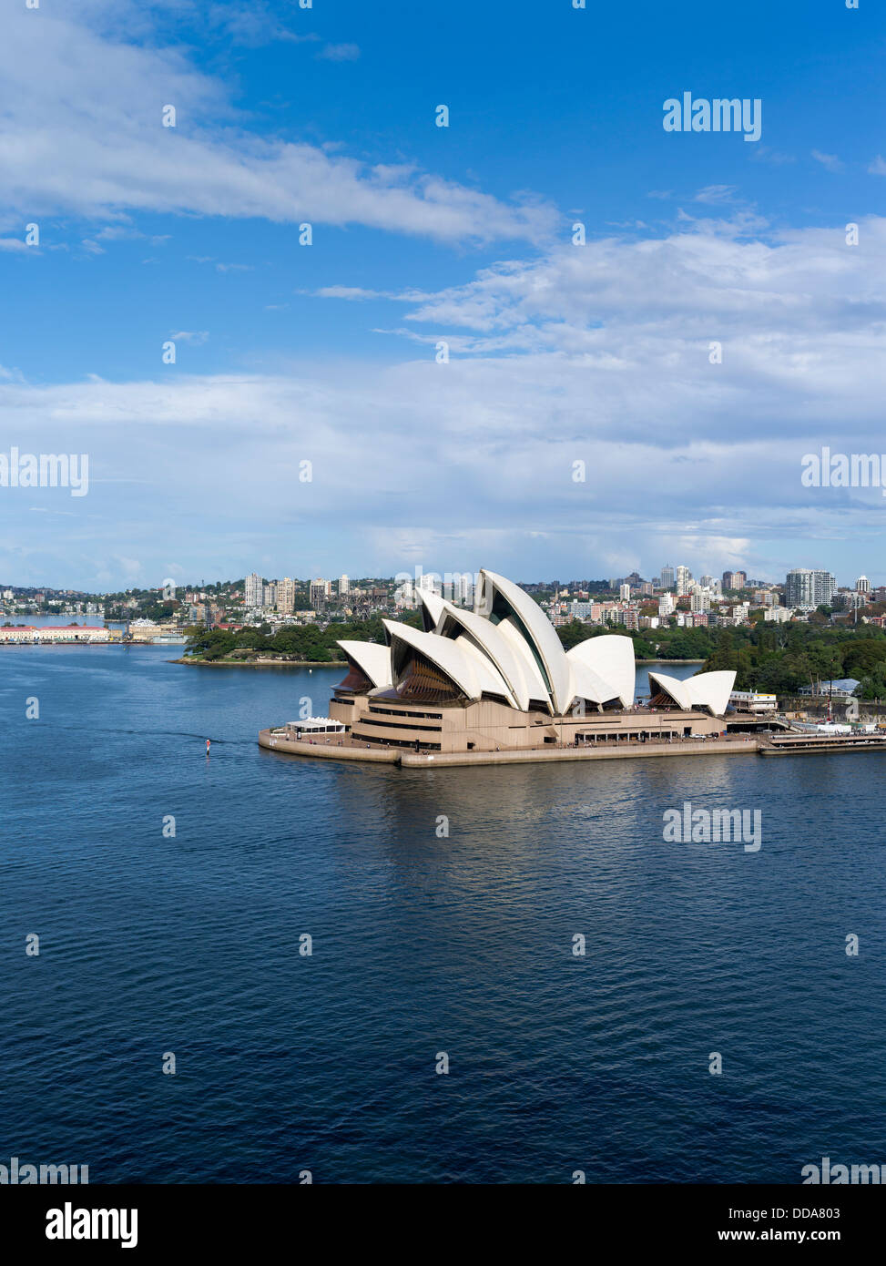 Dh il Porto di Sydney Sydney Australia Sydney Opera House vista aerea ore diurne Foto Stock