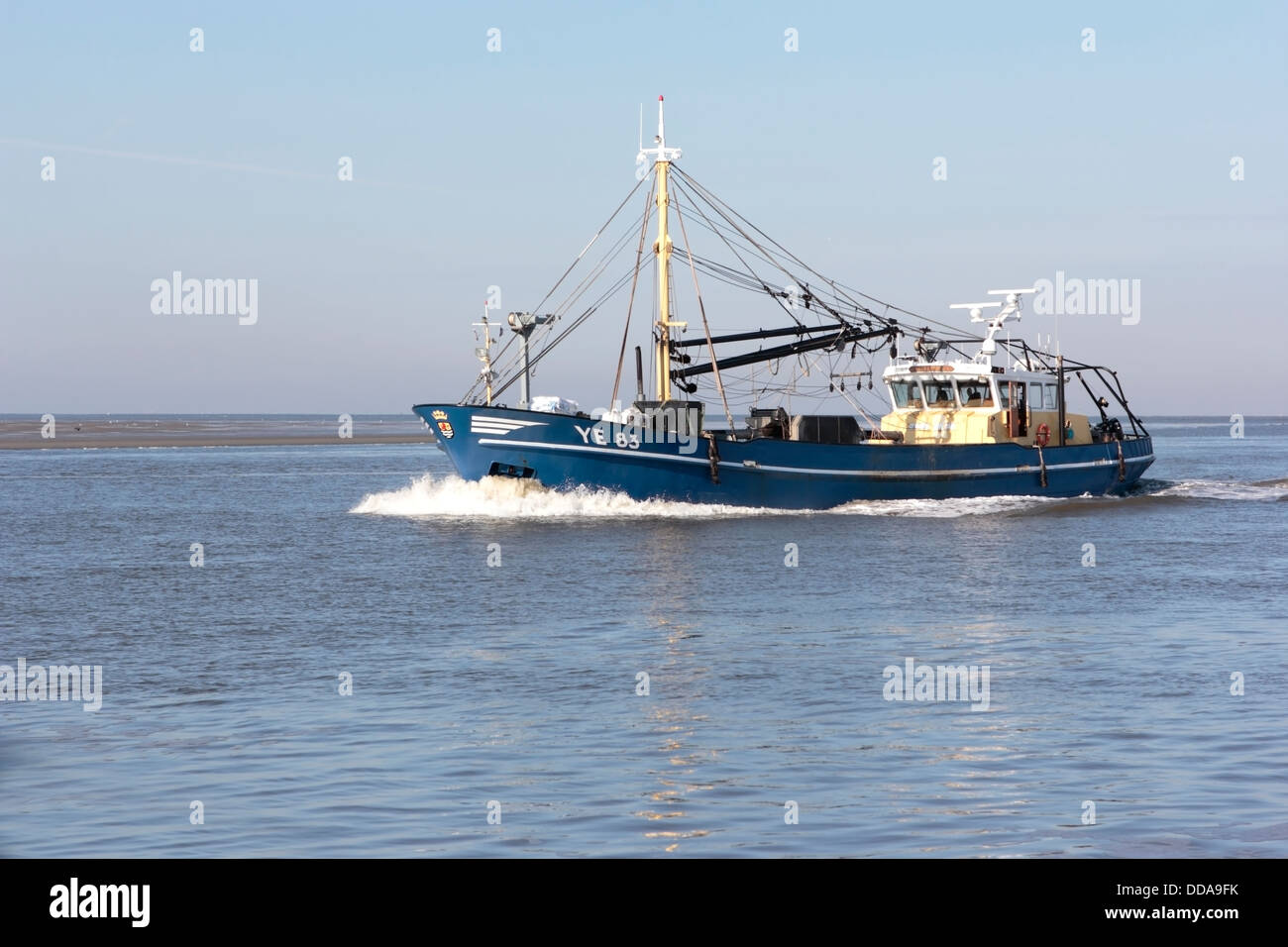 Mossel barca a vela sul mare di Wadden, Paesi Bassi Foto Stock