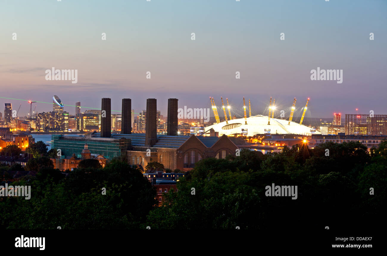 Il 02 Concerto notte da Greenwich London REGNO UNITO Foto Stock