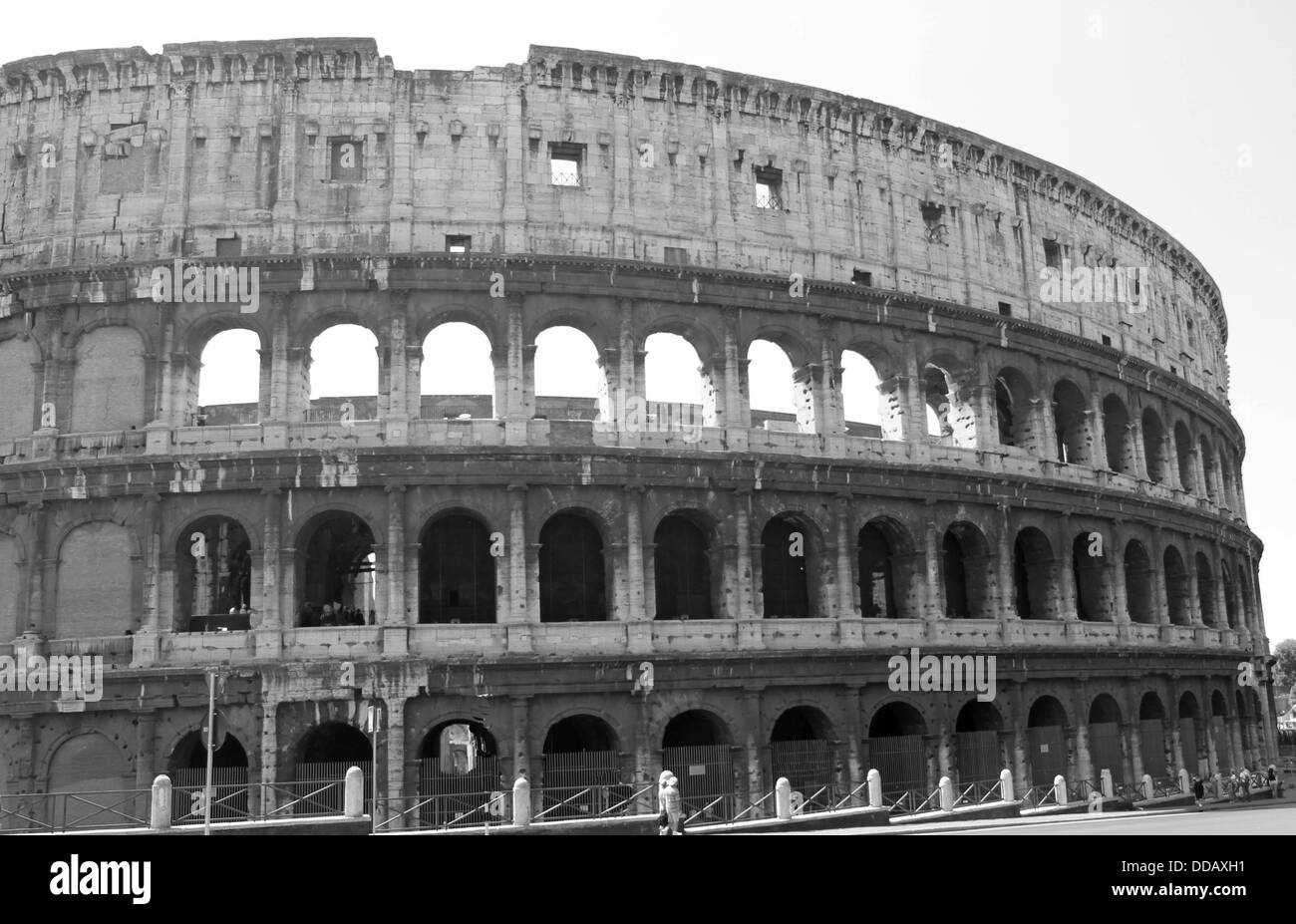 Affascinante e spettacolare facciata del monumento più bello di Roma Colosseo Foto Stock