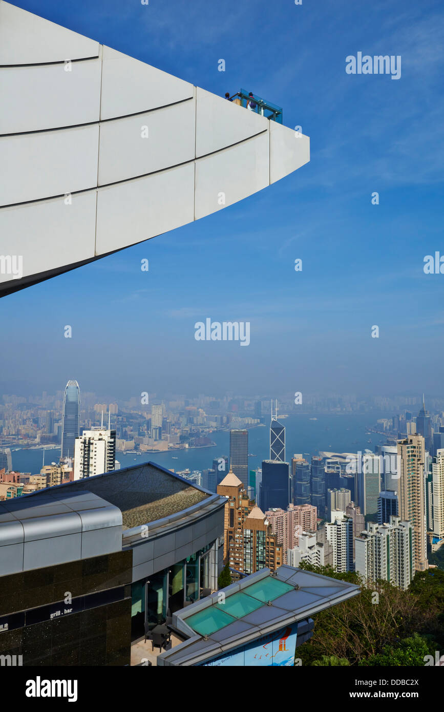 Cina, Hong Kong, il Victoria Peak punto di vista Foto Stock