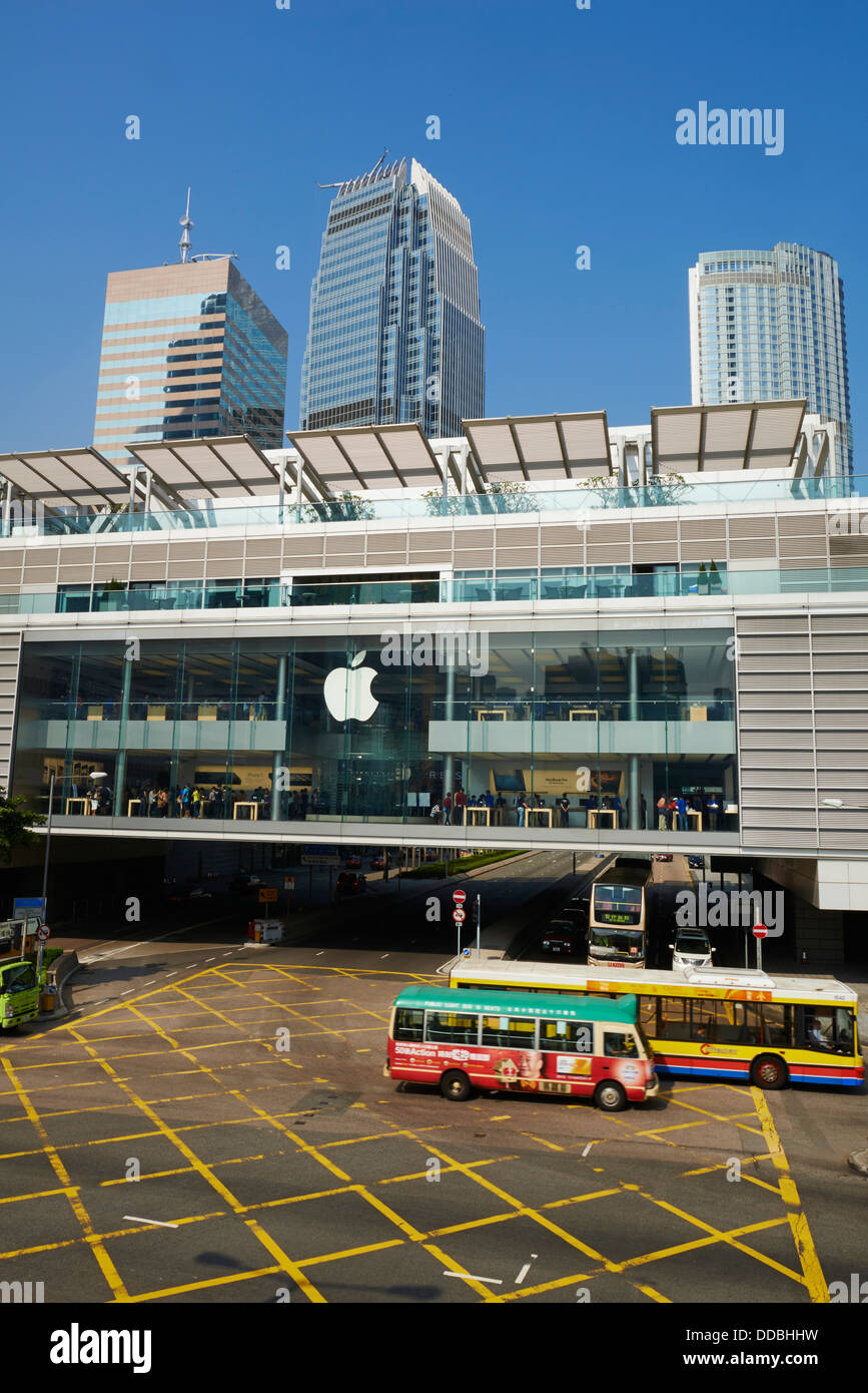 Cina, Hong Kong, Hong Kong Island, Apple store Foto Stock