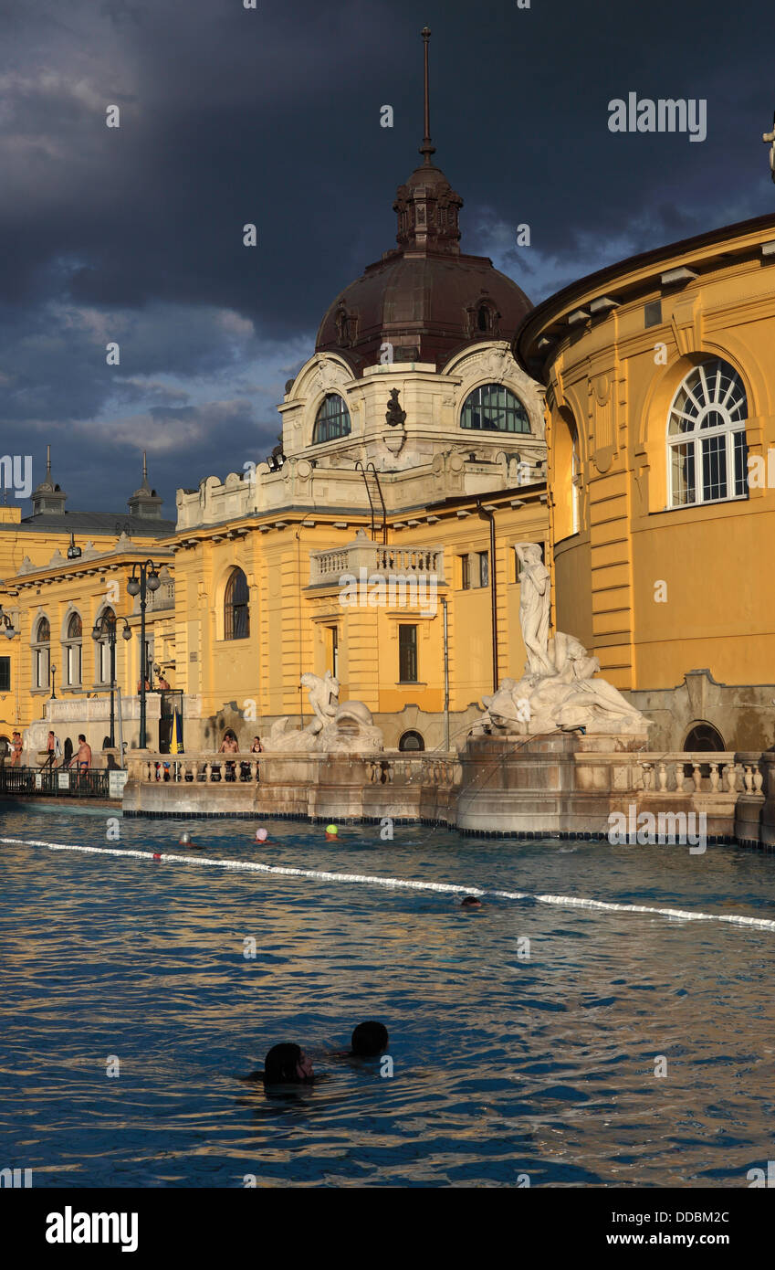 Budapest, Ungheria Termale di Szechenyi Foto Stock