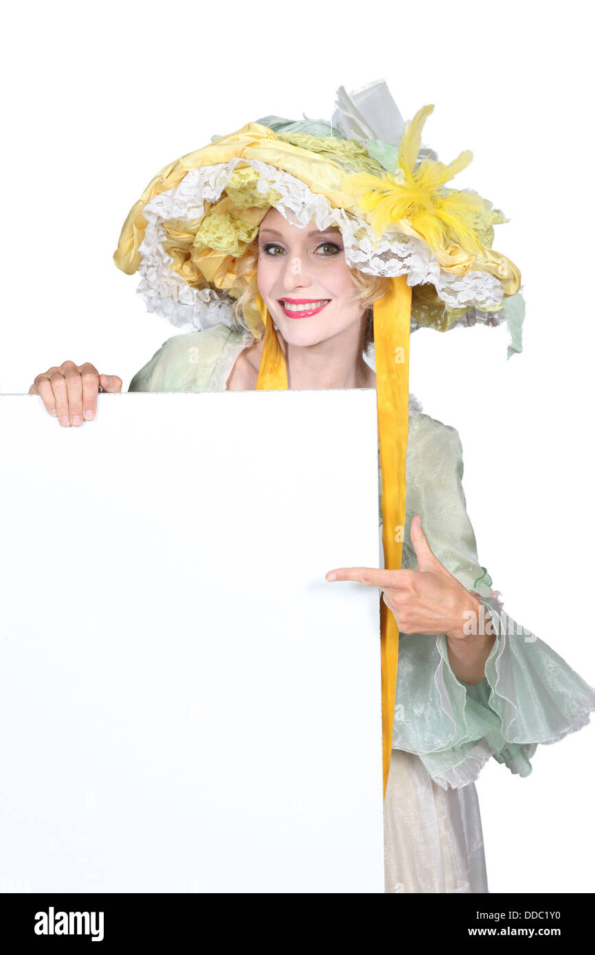 Donna in costume pantomine Foto Stock