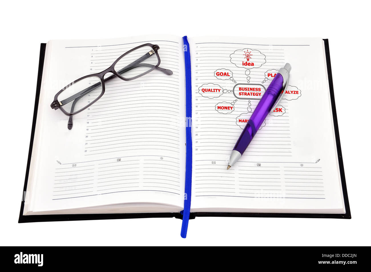 Schema di strategia aziendale Foto Stock