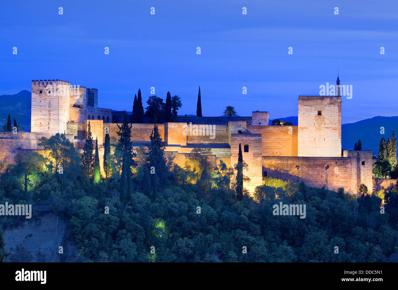 Alcazaba,Alhambra di Granada Andalusia, Spagna Foto Stock