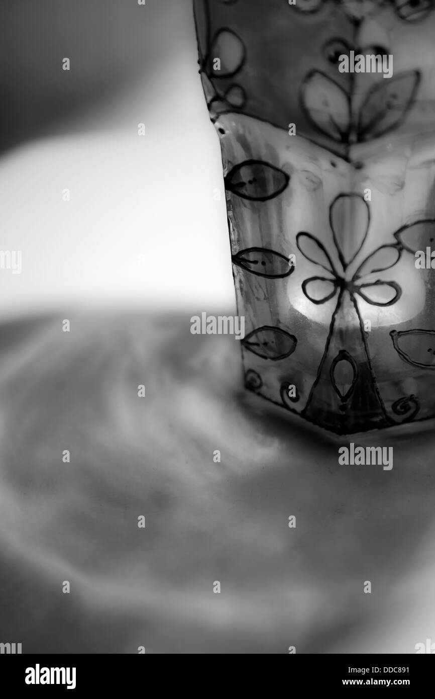 Dipinto a mano astratto di vetro Foto Stock