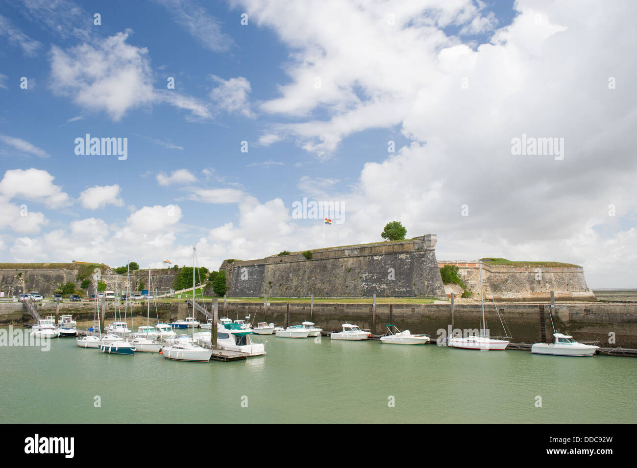Barche di cozze in francese Oleron Foto Stock