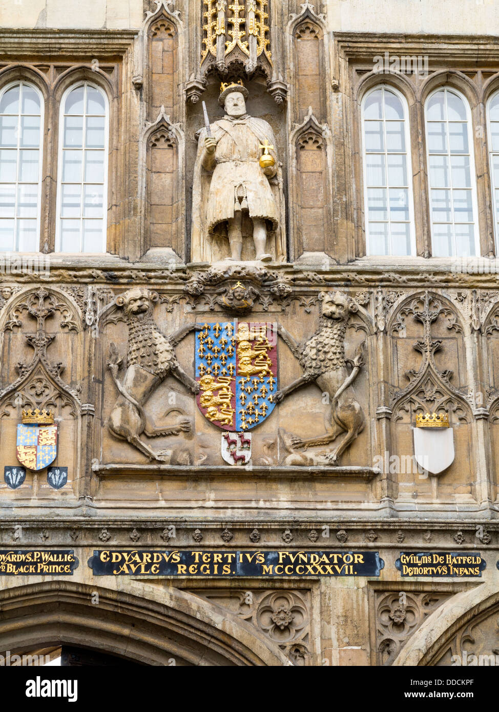 St John's College entrata dettaglio, Cambridge, Inghilterra. Foto Stock