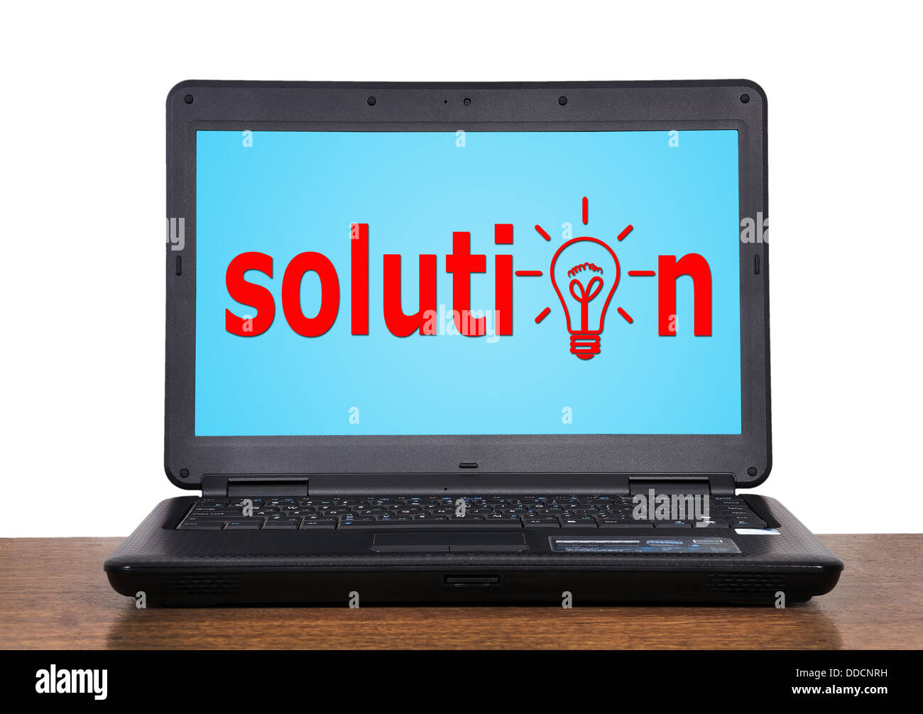 computer portatile sul tavolo Foto Stock