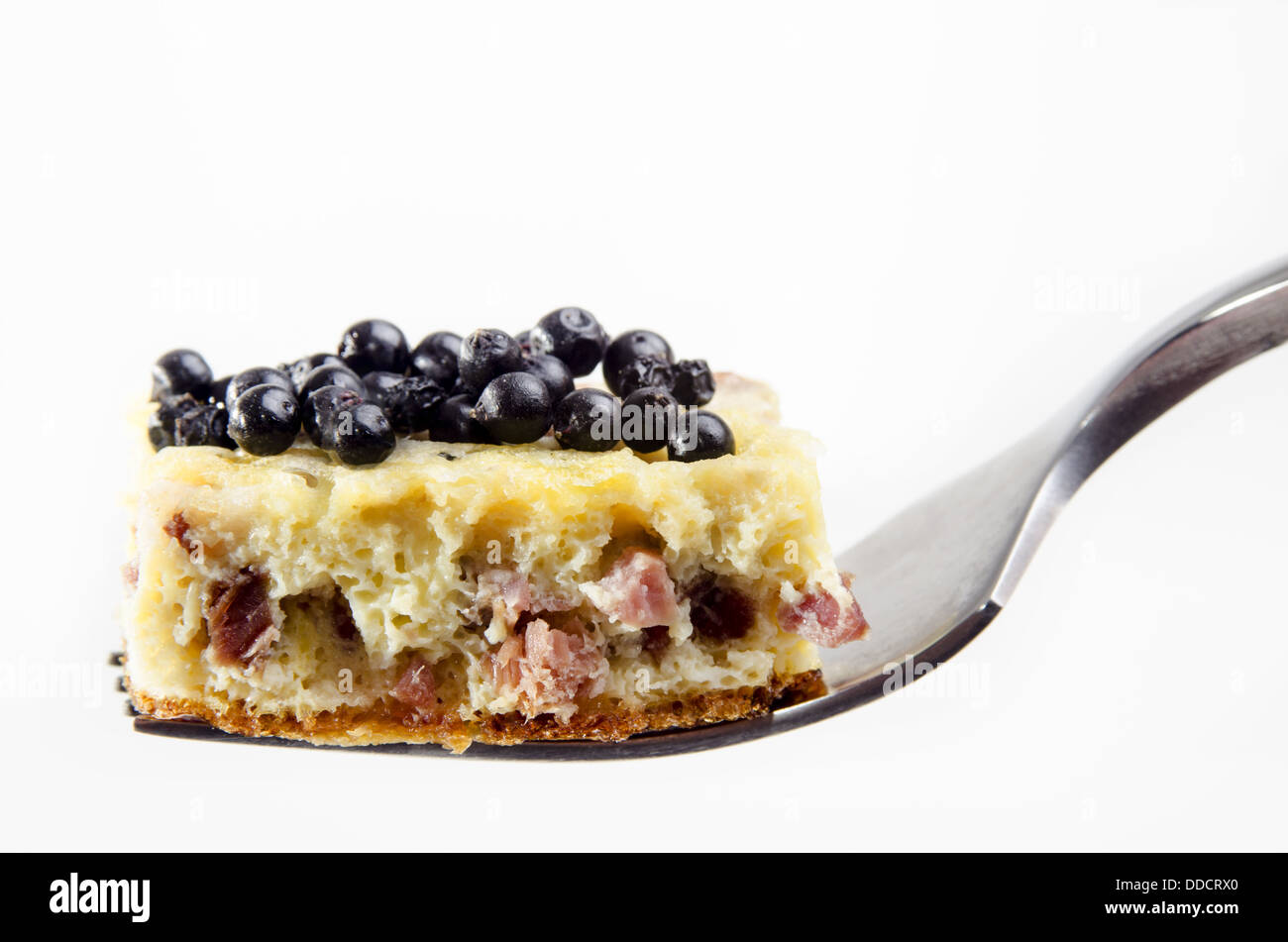 Frittata con pancetta e sambuchi Foto Stock