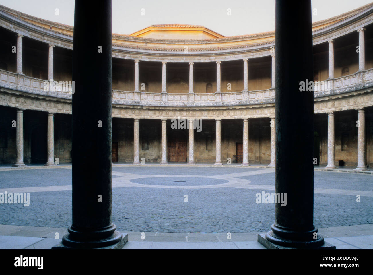 Carlo V il palazzo Alhambra. Granada. Andalusia. Spagna Foto Stock