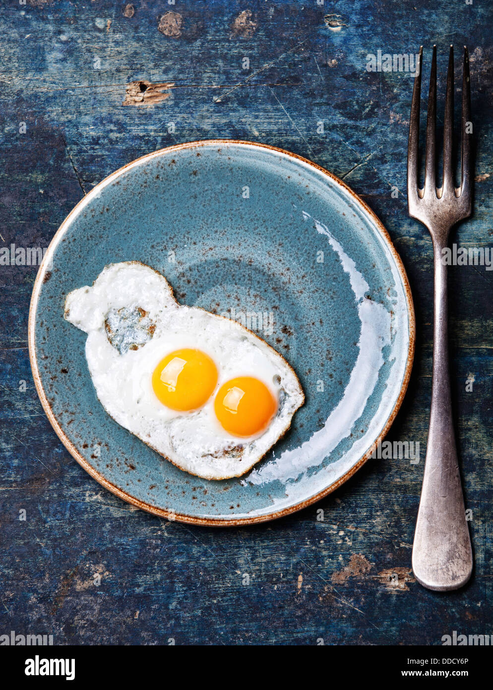 La prima colazione tradizionale uova Foto Stock