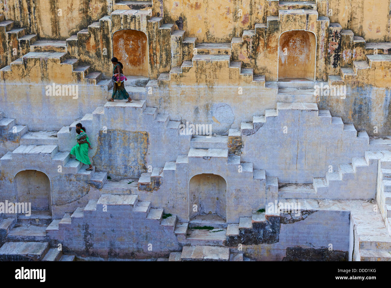 India Rajasthan, Jaipur la città rosa, serbatoio di acqua per la pioggia nei pressi di Jaipur Foto Stock