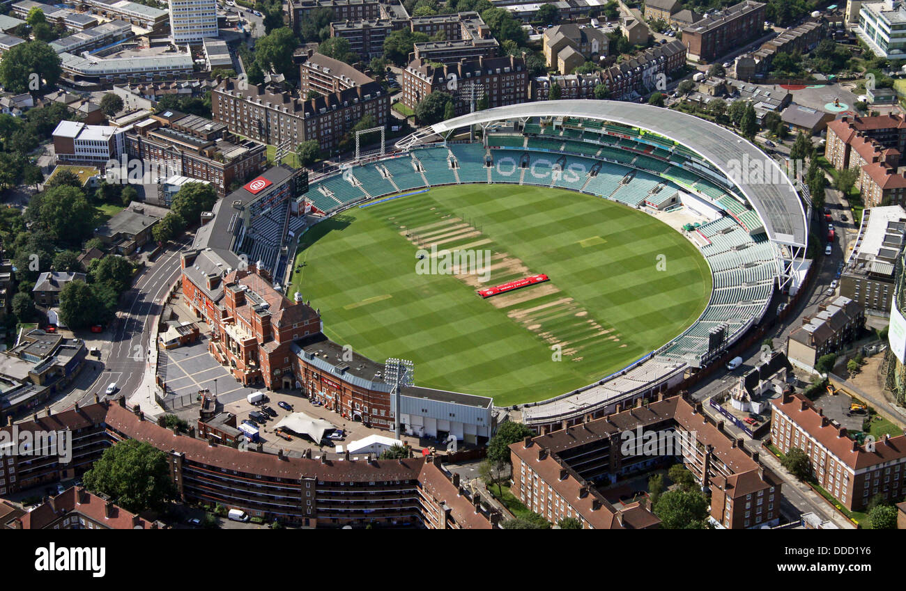 Vista aerea dell'Oval Cricket Ground in Kennington, Londra SE17 Foto Stock