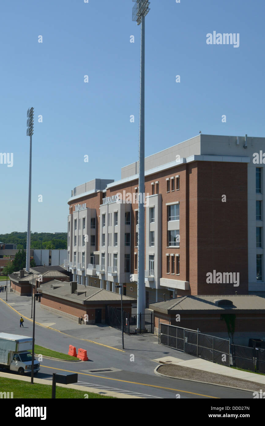 Vista esterna dell Università del Maryland la capitale la sua Byrd stadium in College Park, Maryland Foto Stock