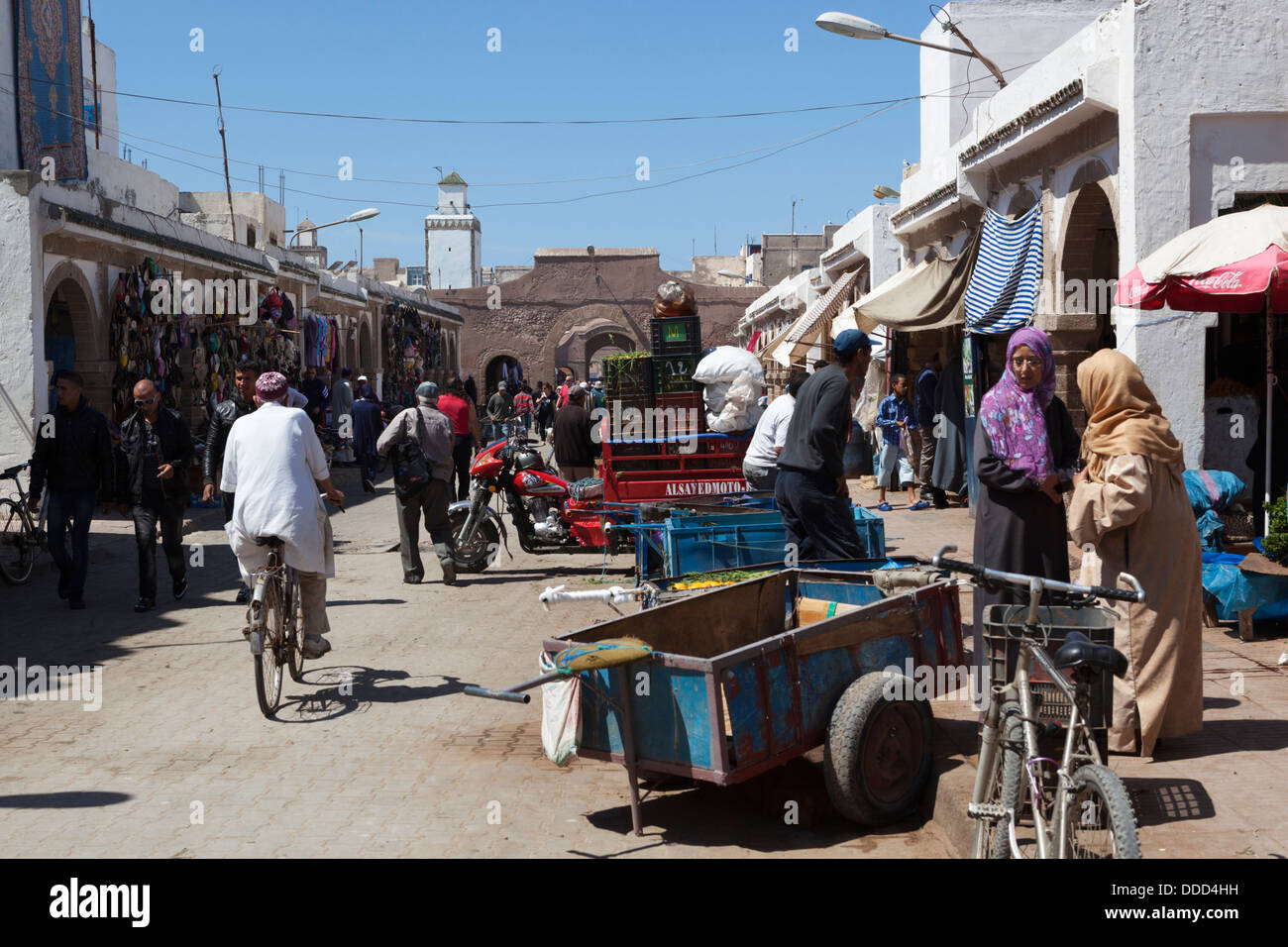 Il souk della medina, Essaouira, Marocco Foto Stock
