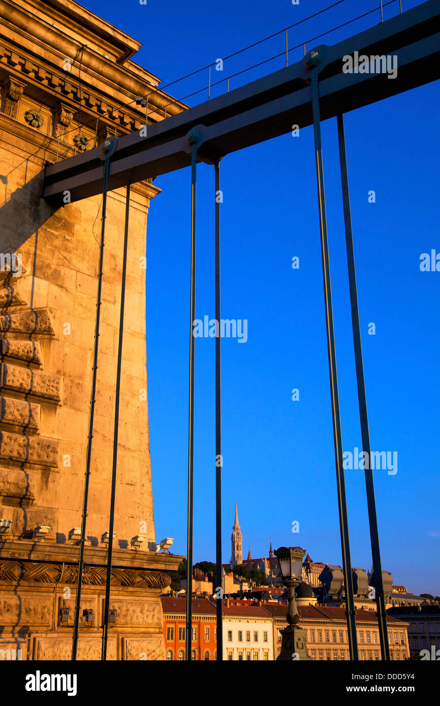 Il Ponte della Catena, Budapest, Ungheria Foto Stock