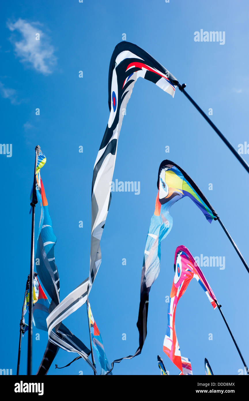 Bristol, Regno Unito. 31 Agosto, 2013. Più bandiere nel vento come parte di Bristol International Kite Festival 2013 Bristol International Kite Festival è considerato come uno dei più grandi kite festival in tutta Europa. 31/8/13 Credito: Andrew Walmsley/Alamy Live News Foto Stock