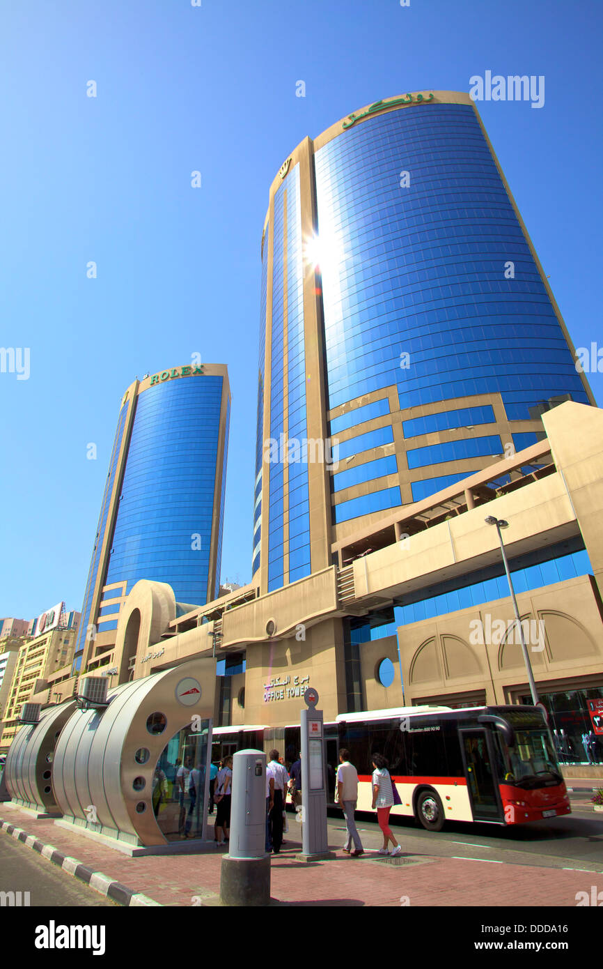 Deira Twin Towers, Deira City, Dubai, Emirati Arabi Uniti Foto Stock