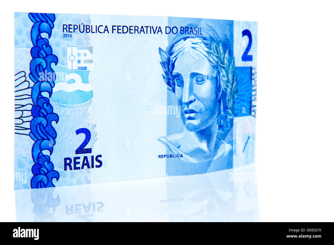 2 BRL - real brasiliano nuova moneta . Foto Stock