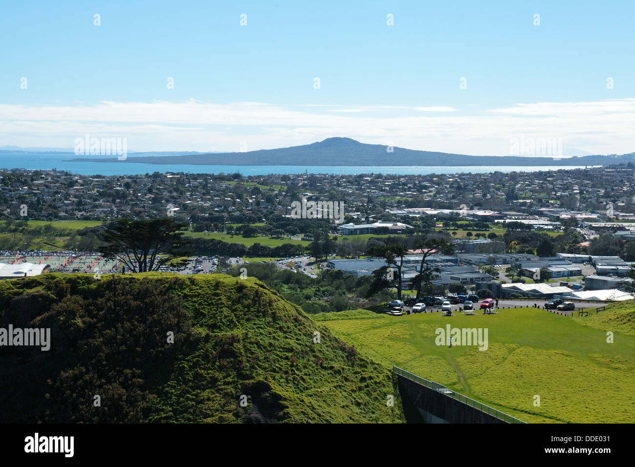La vista dal Monte Wellington di Rangitoto, Auckland, Nuova Zelanda Foto Stock
