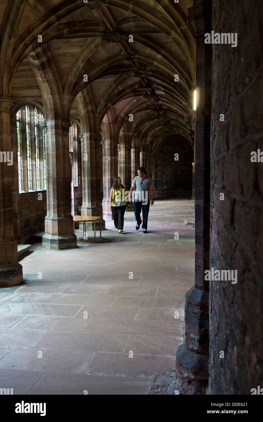 Chester Cathedral chiostri, Cheshire, Inghilterra, Regno Unito Foto Stock