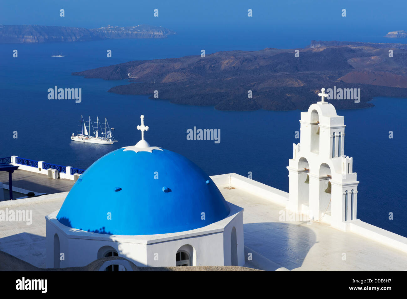 Grecia CICLADI Santorini Island, Firostefani village Foto Stock